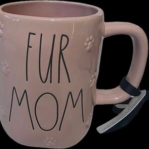 Rae Dunn Pink 'Fur Mom' Mug